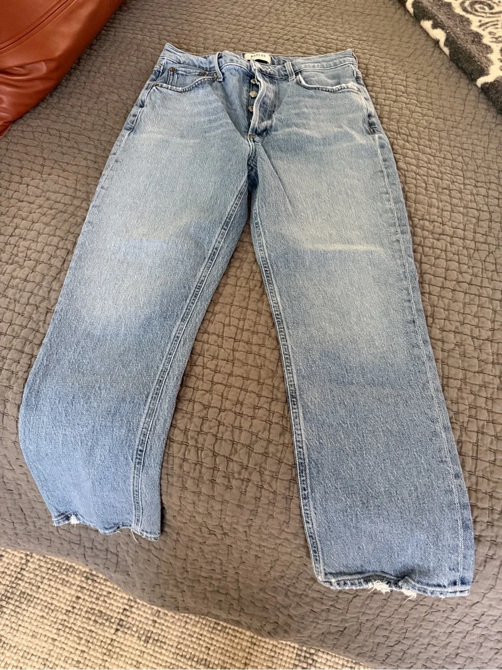 Light Wash Straight Leg Jeans - Agolde - Picture 1 of 6